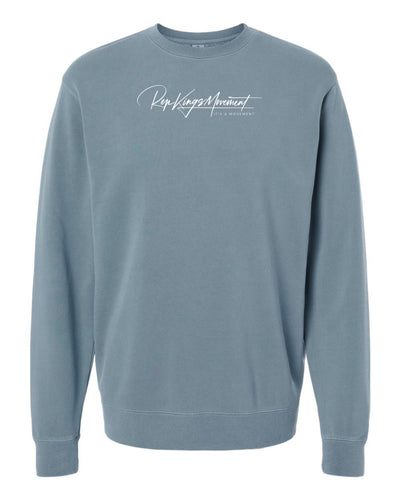 Pigment Slate Blue Crew Neck - REP KINGS MOVEMENT