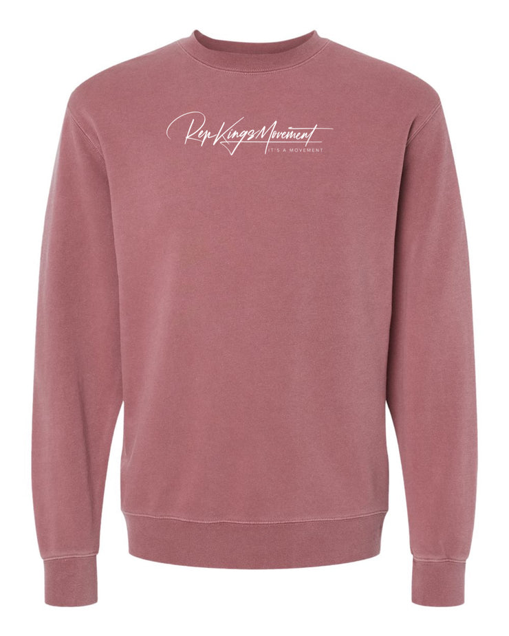 Pigment Maroon Crew Neck - REP KINGS MOVEMENT