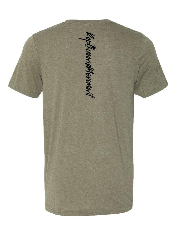 Queen Signature Tee - Olive - REP KINGS MOVEMENT
