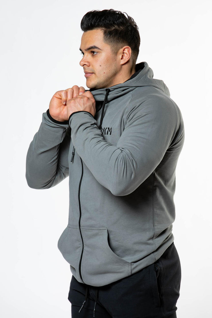 GREY PERFORMANCE HOODIE - REP KINGS MOVEMENT