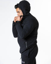 BLACK PERFORMANCE HOODIE - REP KINGS MOVEMENT