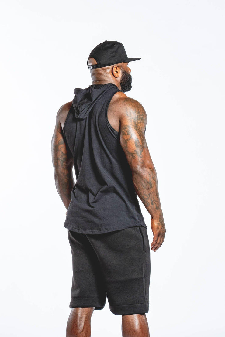 HOODIE TANK - BLACK ON BLACK - REP KINGS MOVEMENT