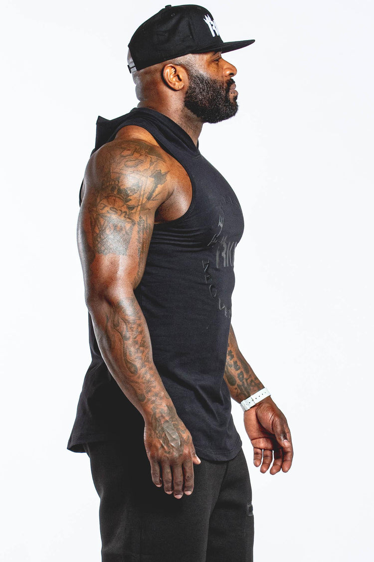 HOODIE TANK - BLACK ON BLACK – REP KINGS MOVEMENT