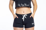 RKM WOMENS CROP TOP SET - BLACK - REP KINGS MOVEMENT