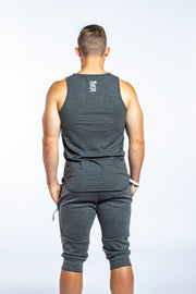 RKM SPORTY SCOOP TANK - CHARCOAL GREY - REP KINGS MOVEMENT