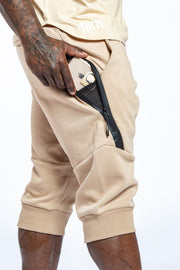 ACTIVE JOGGER SHORTS - TAN - REP KINGS MOVEMENT