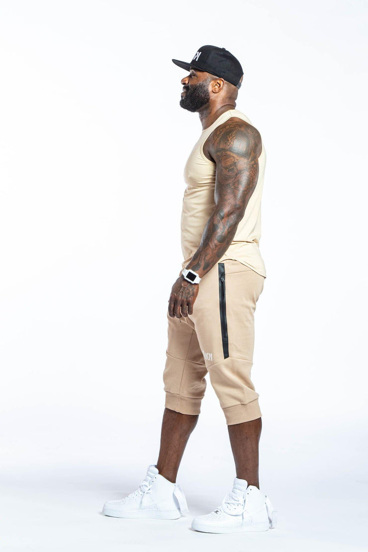 ACTIVE JOGGER SHORTS - TAN - REP KINGS MOVEMENT