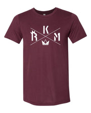 ATHLETIC FIT TEE - BURGUNDY - REP KINGS MOVEMENT